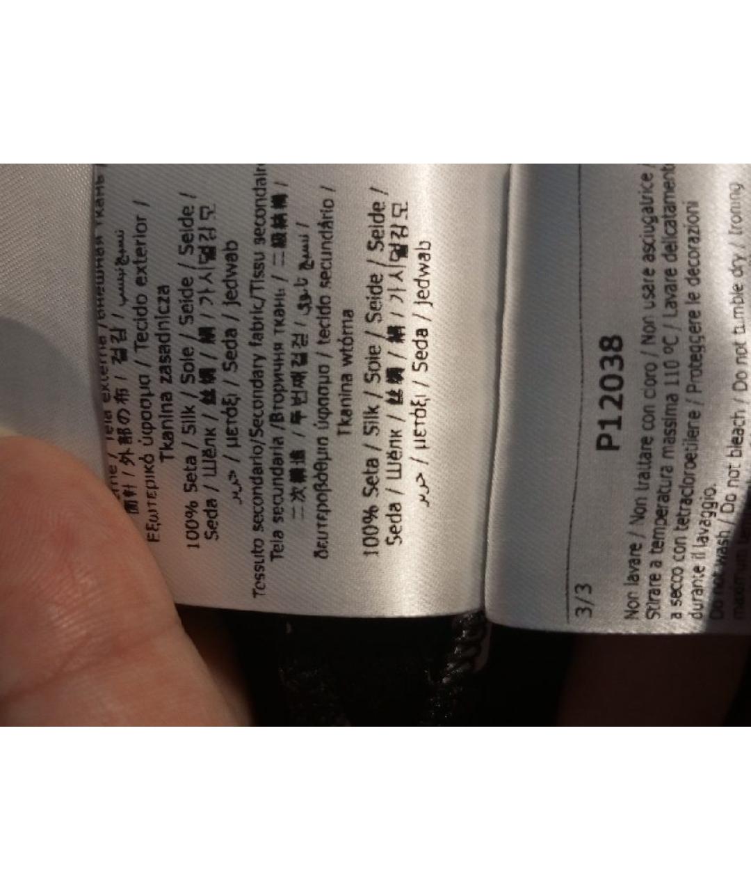 LIU JO Черная шелковая юбка миди, фото 6