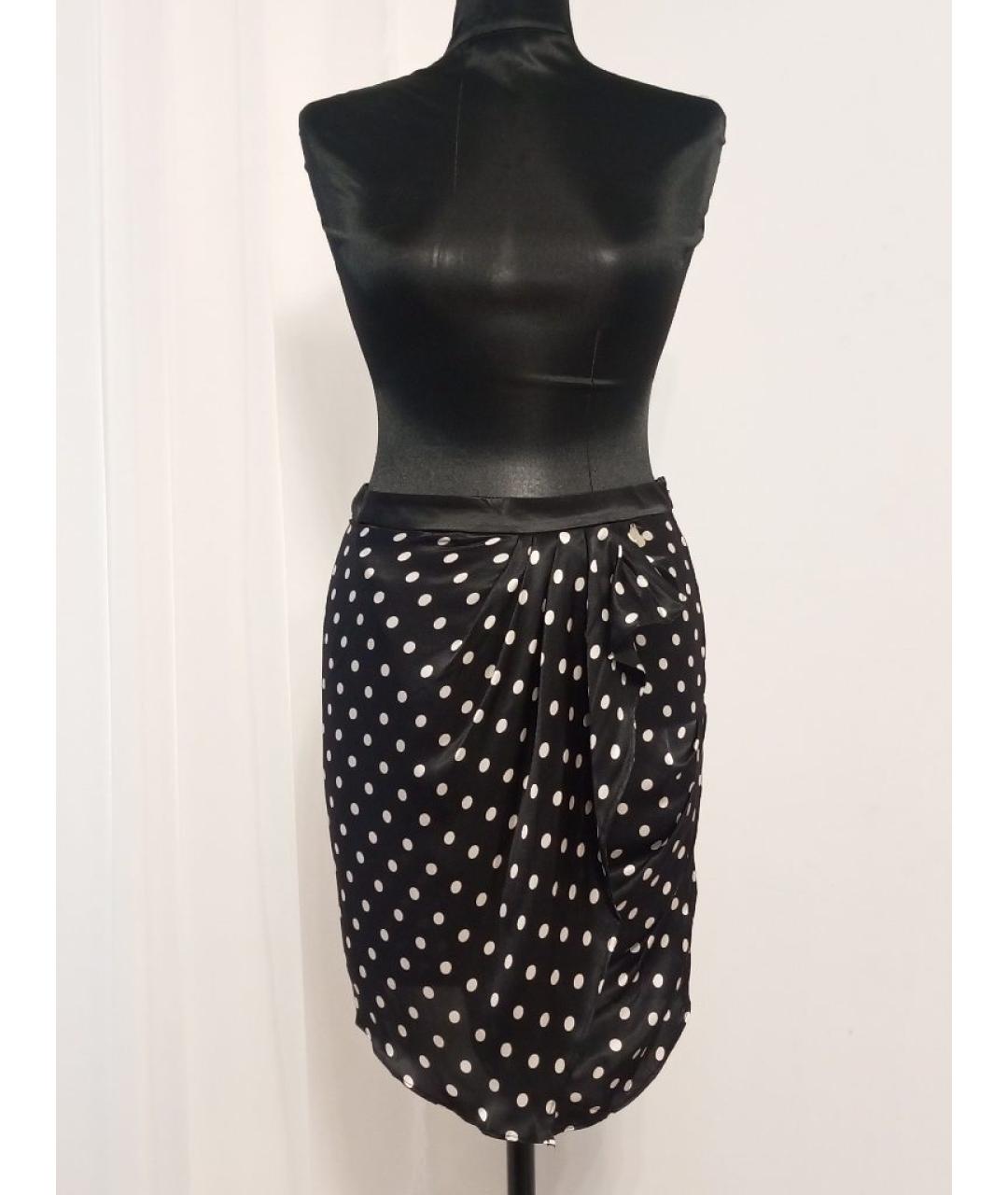 LIU JO Черная шелковая юбка миди, фото 7