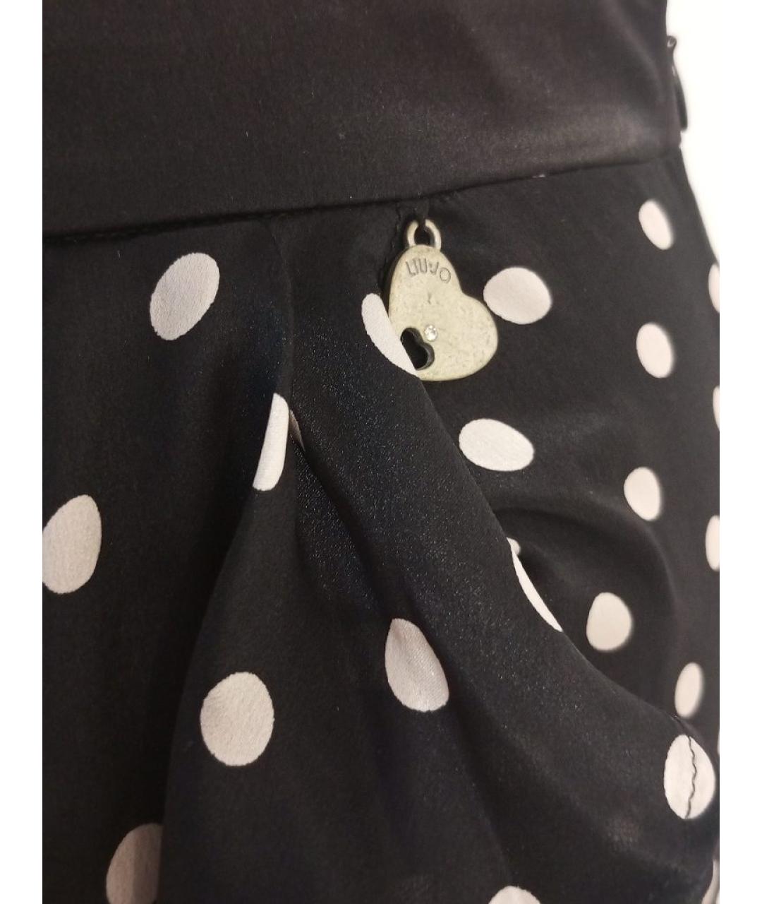 LIU JO Черная шелковая юбка миди, фото 4