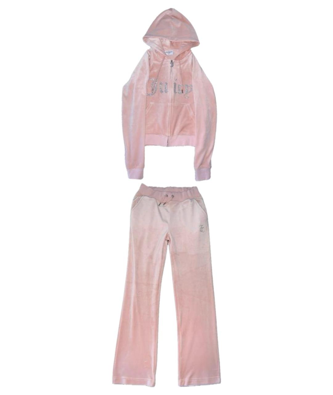 JUICY COUTURE Коралловый велюровый спортивные костюмы, фото 1