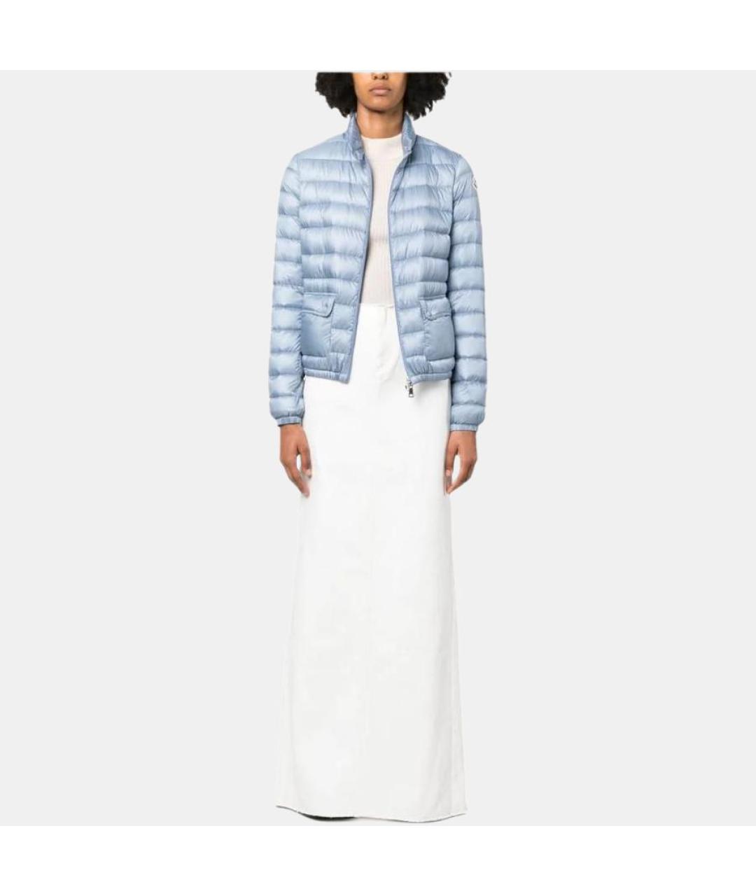 MONCLER Голубой пуховик, фото 2