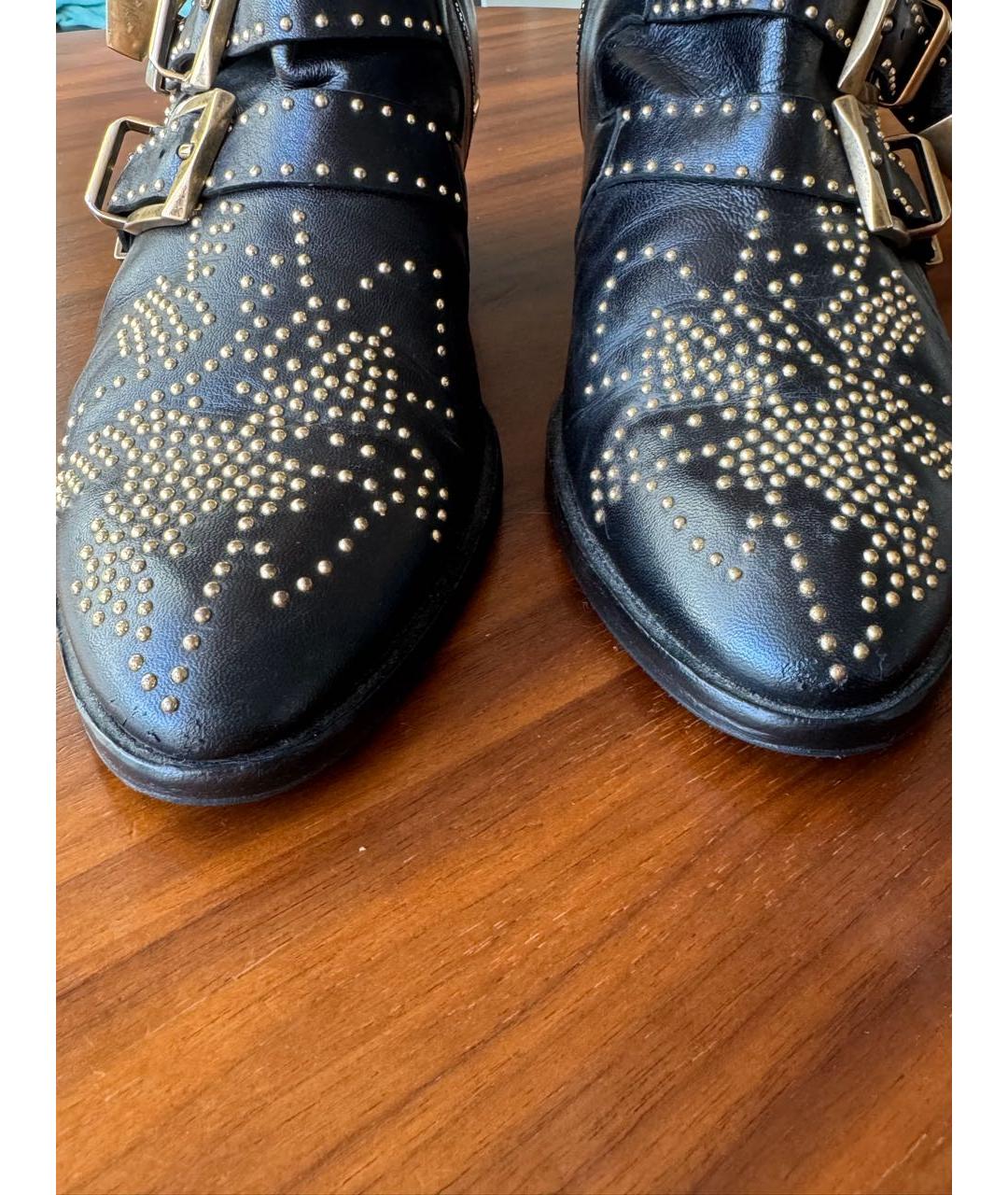 CHLOE Черные кожаные ботильоны, фото 6