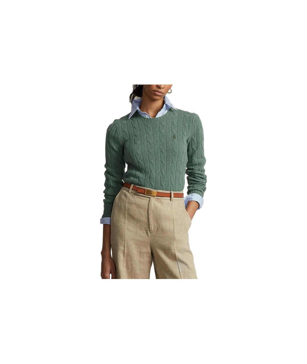 POLO RALPH LAUREN Зеленый джемпер / свитер, фото 3