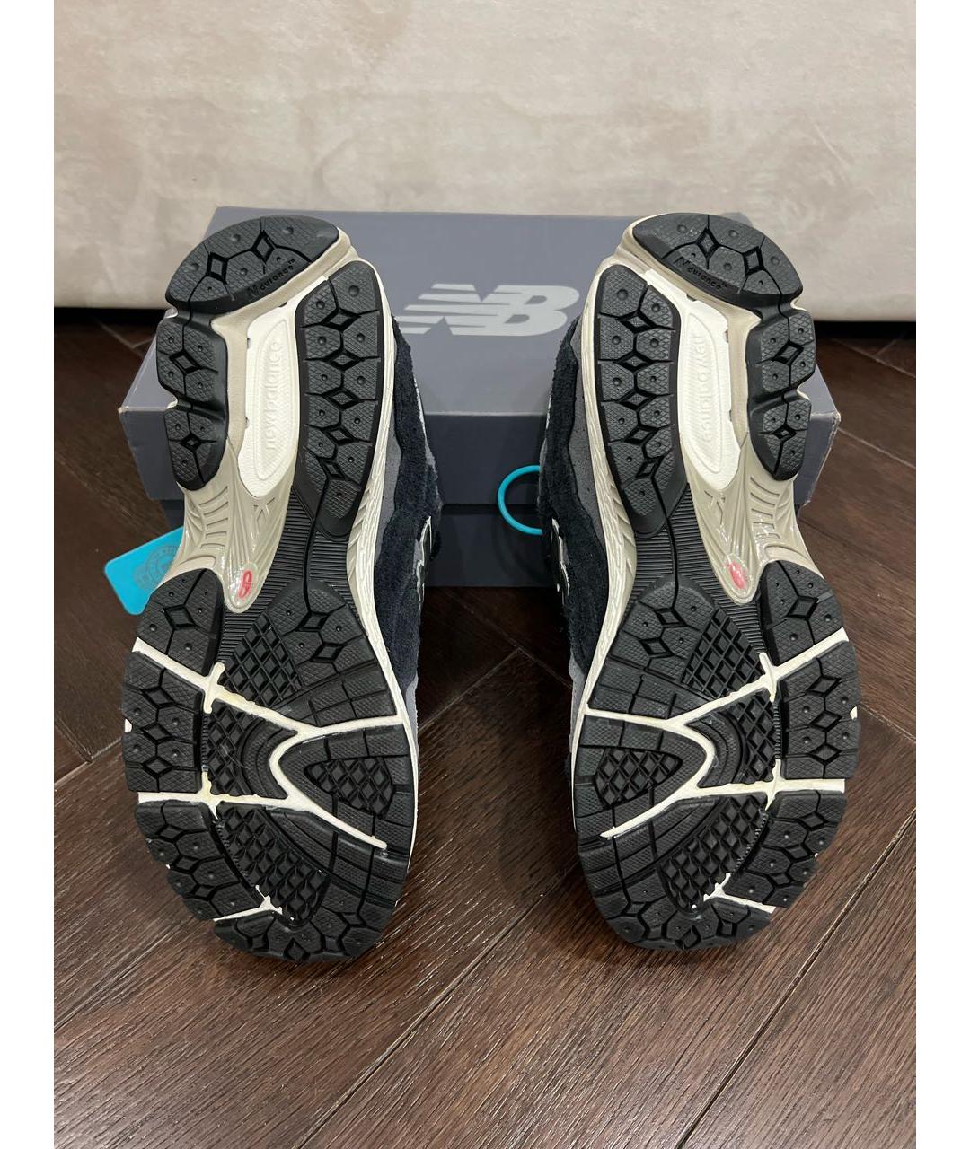 NEW BALANCE Черные замшевые низкие кроссовки / кеды, фото 4