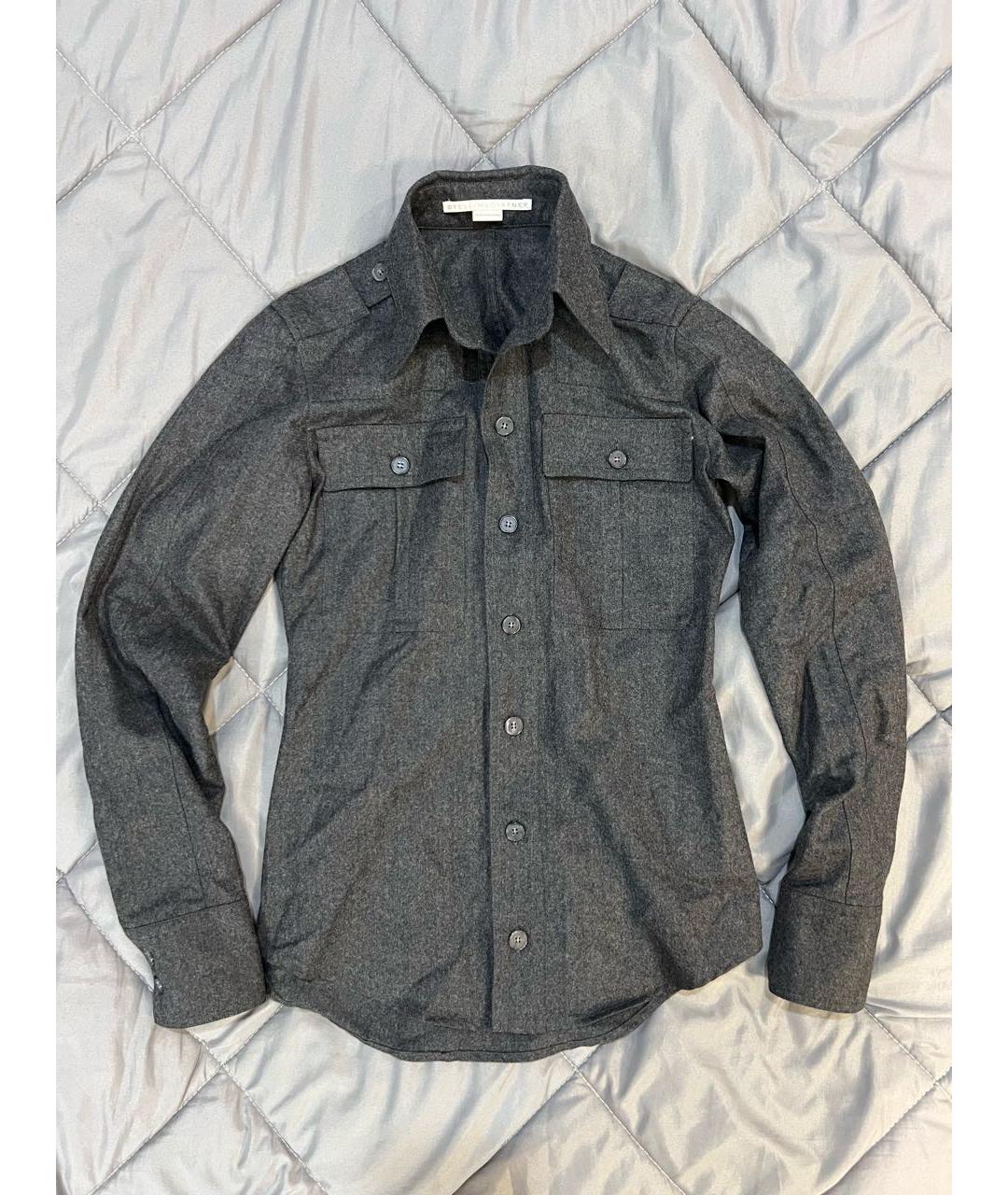 STELLA MCCARTNEY Серая шерстяная рубашка, фото 7