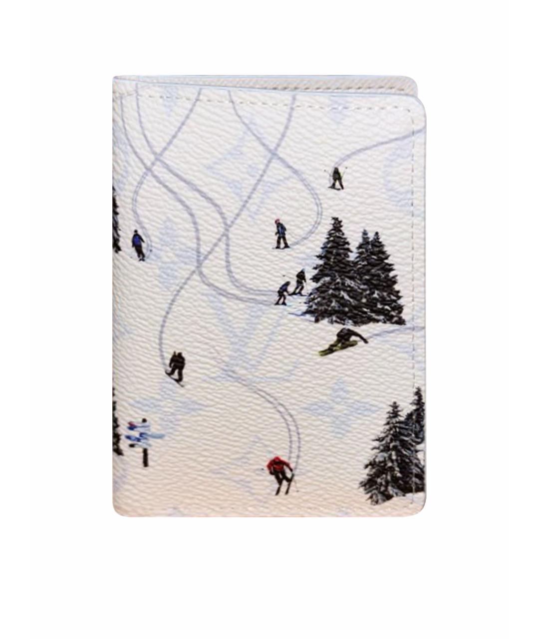 LOUIS VUITTON Белый кожаный кардхолдер, фото 1