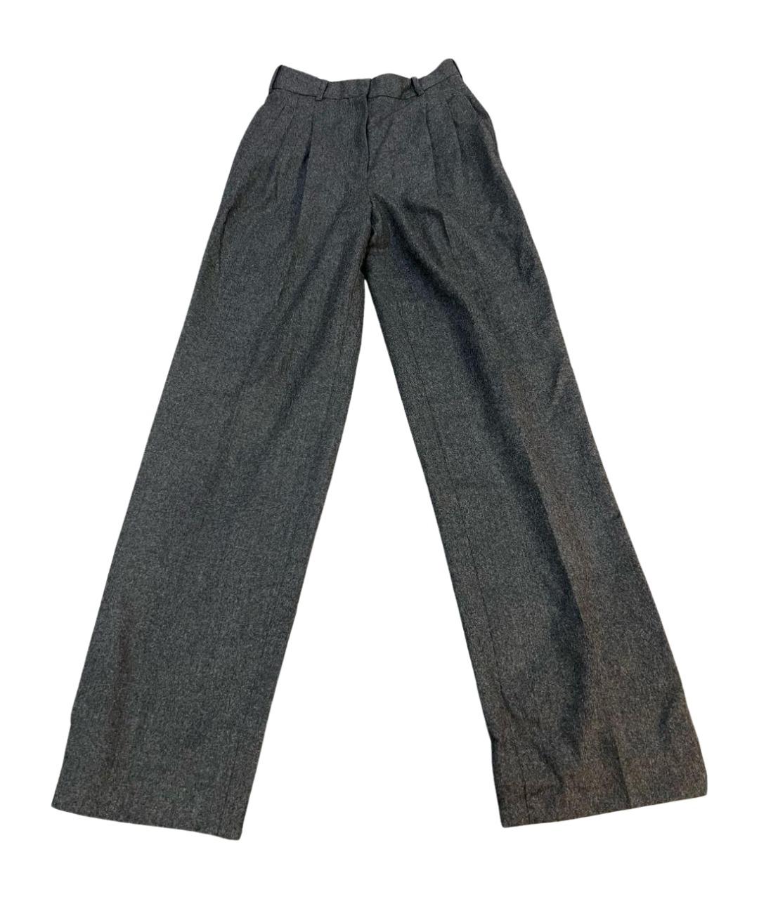 STELLA MCCARTNEY Серые шерстяные прямые брюки, фото 1