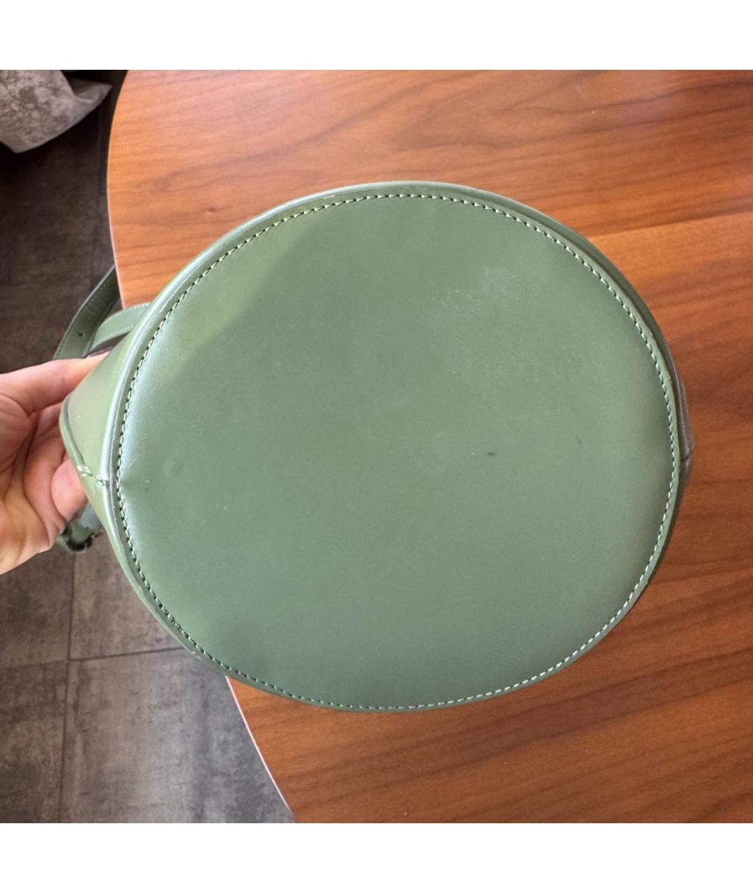 CELINE Зеленая кожаная сумка через плечо, фото 5