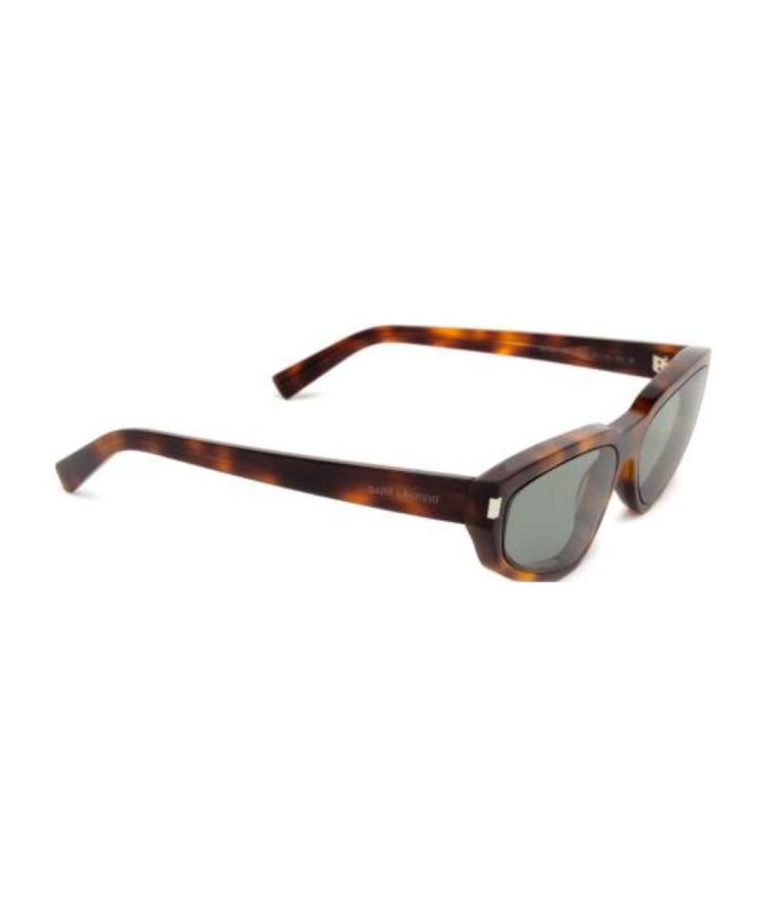 SAINT LAURENT Коричневые солнцезащитные очки, фото 2