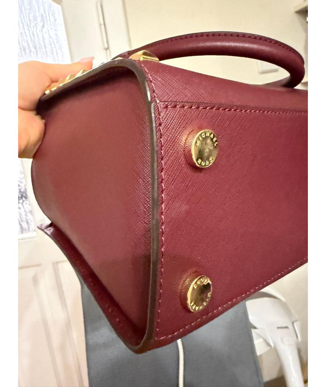 MICHAEL KORS Бордовая сумка тоут, фото 5