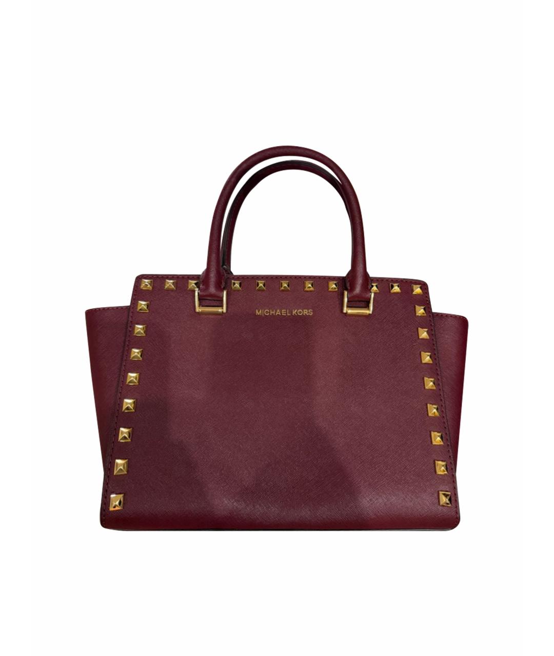 MICHAEL KORS Бордовая сумка тоут, фото 1