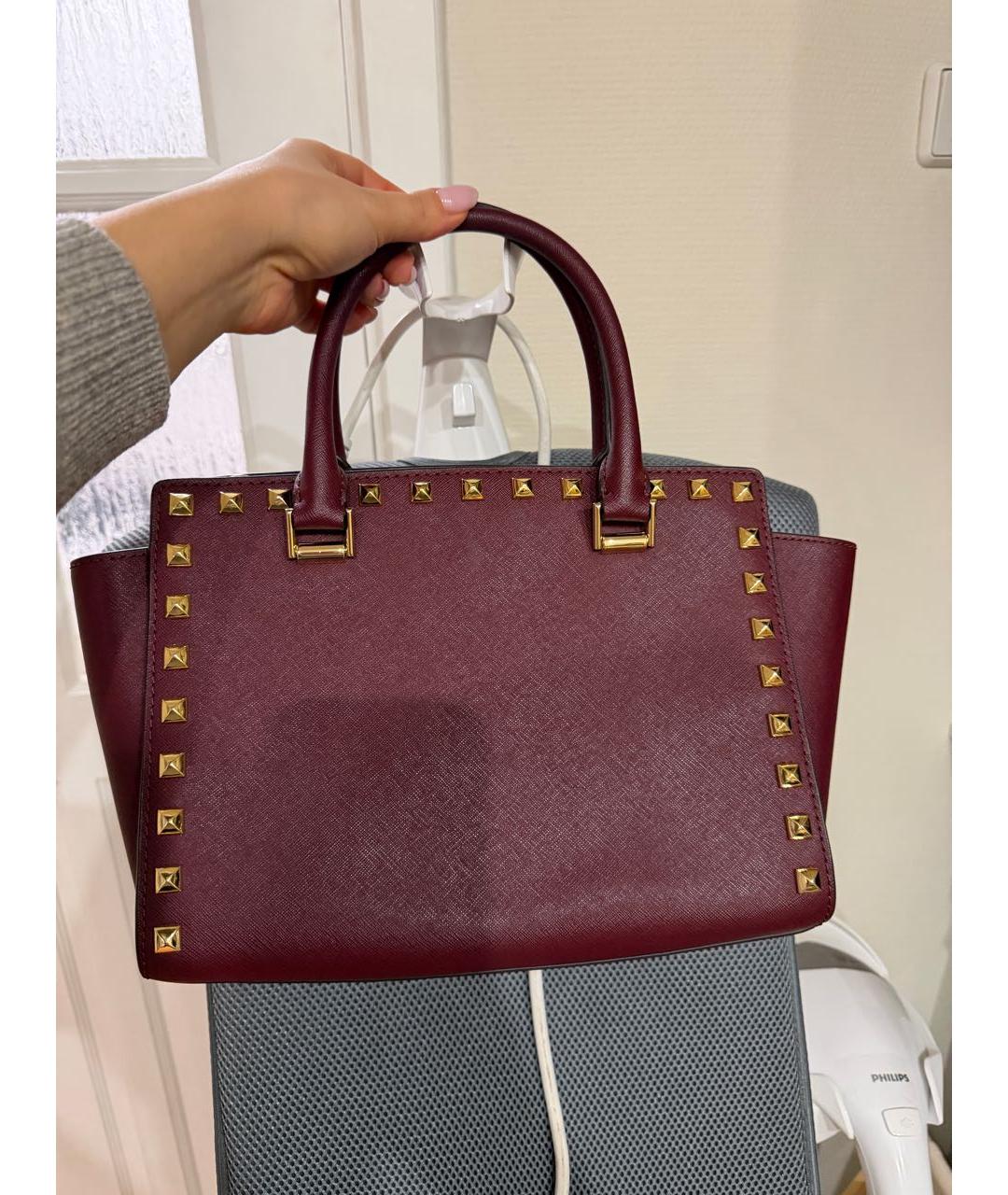 MICHAEL KORS Бордовая сумка тоут, фото 2