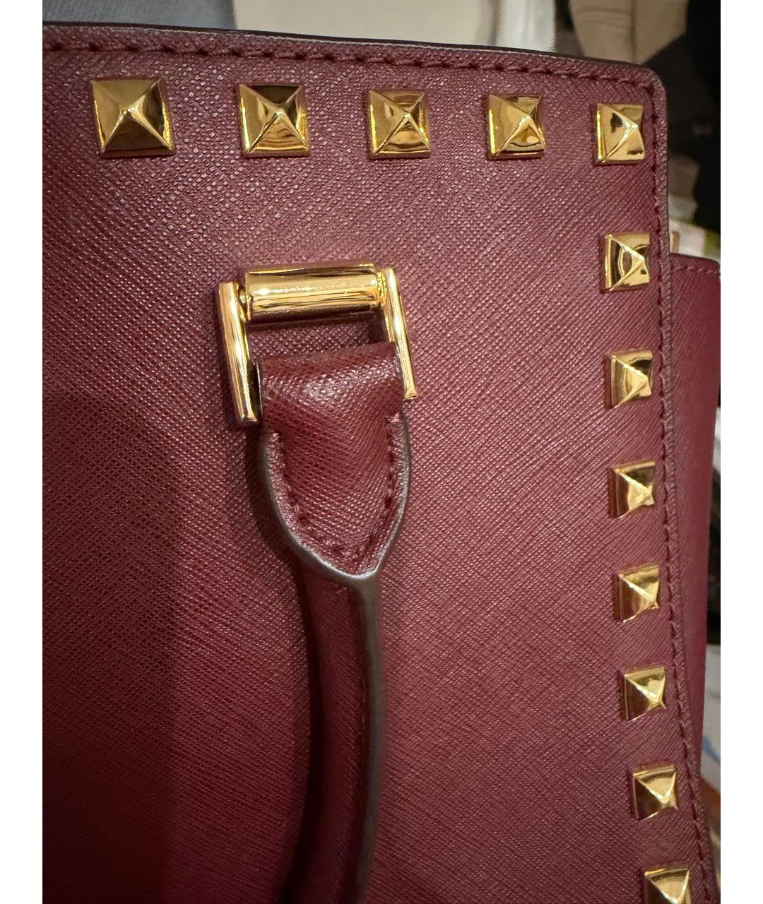 MICHAEL KORS Бордовая сумка тоут, фото 3