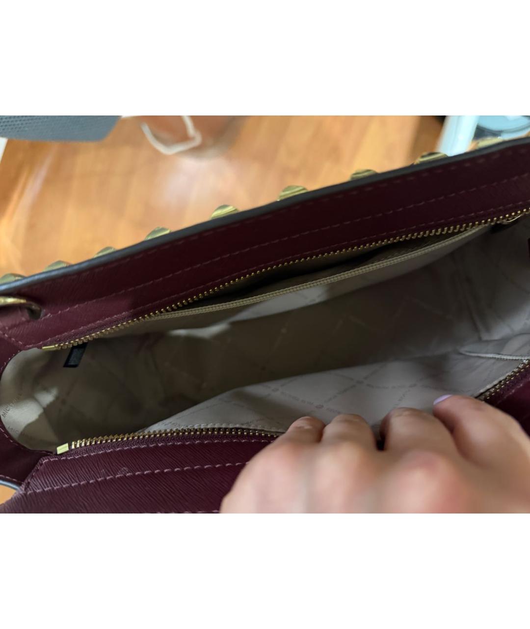 MICHAEL KORS Бордовая сумка тоут, фото 4