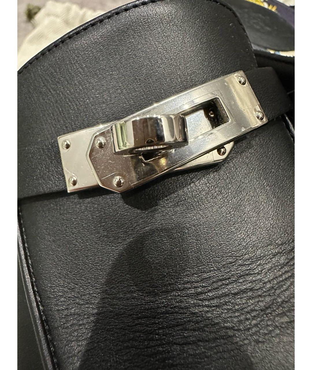 HERMES Черные мюли, фото 8