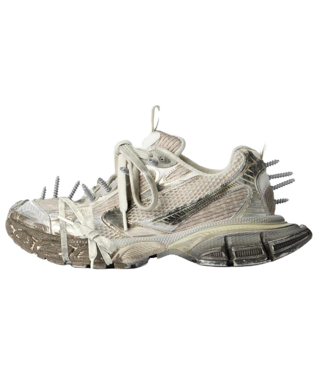 BALENCIAGA Серые текстильные низкие кроссовки / кеды, фото 2