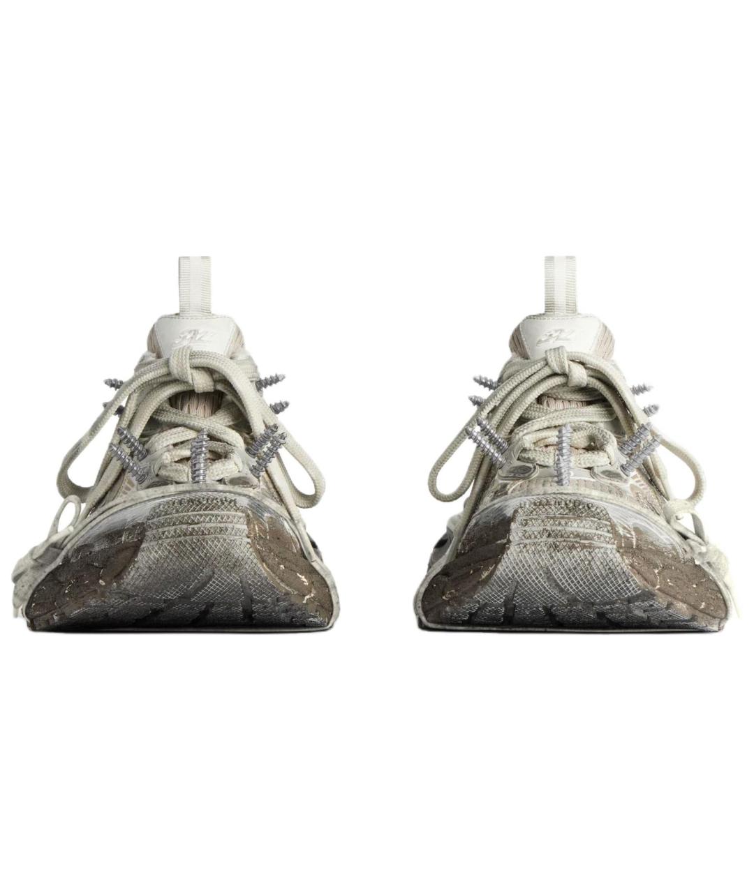 BALENCIAGA Серые текстильные низкие кроссовки / кеды, фото 4