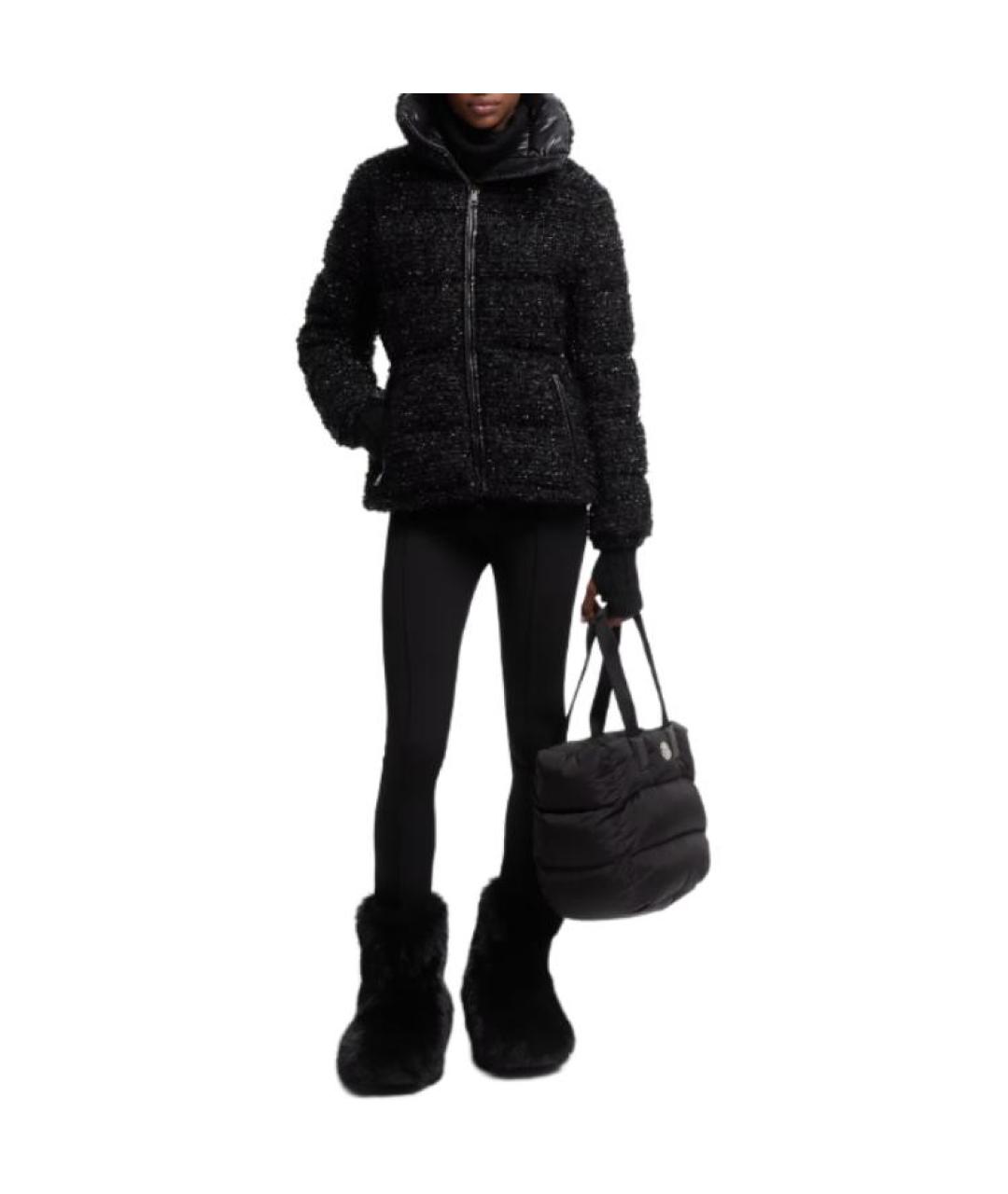 MONCLER Черный пуховик, фото 2