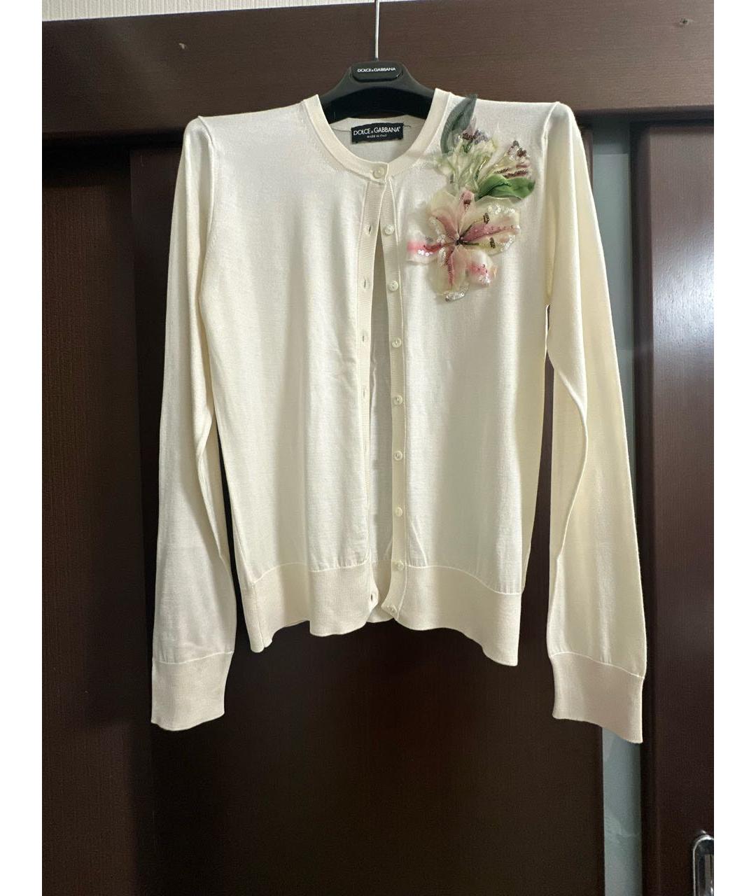 DOLCE&GABBANA Бежевый шелковый кардиган, фото 4