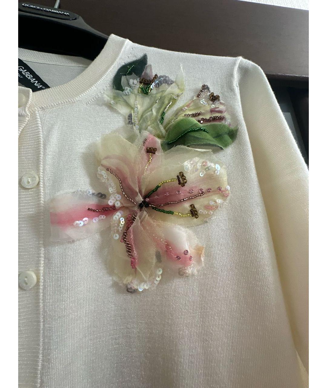 DOLCE&GABBANA Бежевый шелковый кардиган, фото 3