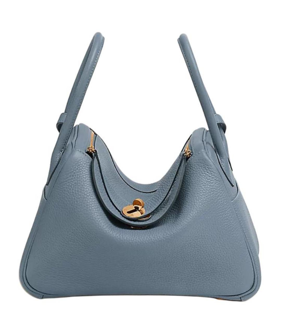 HERMES Голубая кожаная сумка через плечо, фото 1