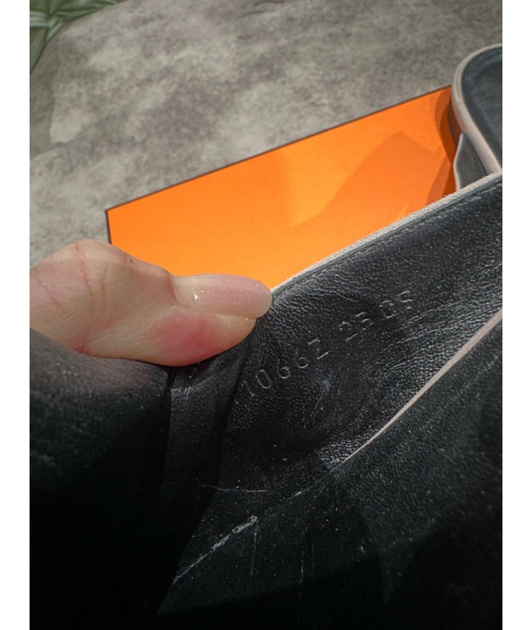 HERMES Розовые мюли, фото 8