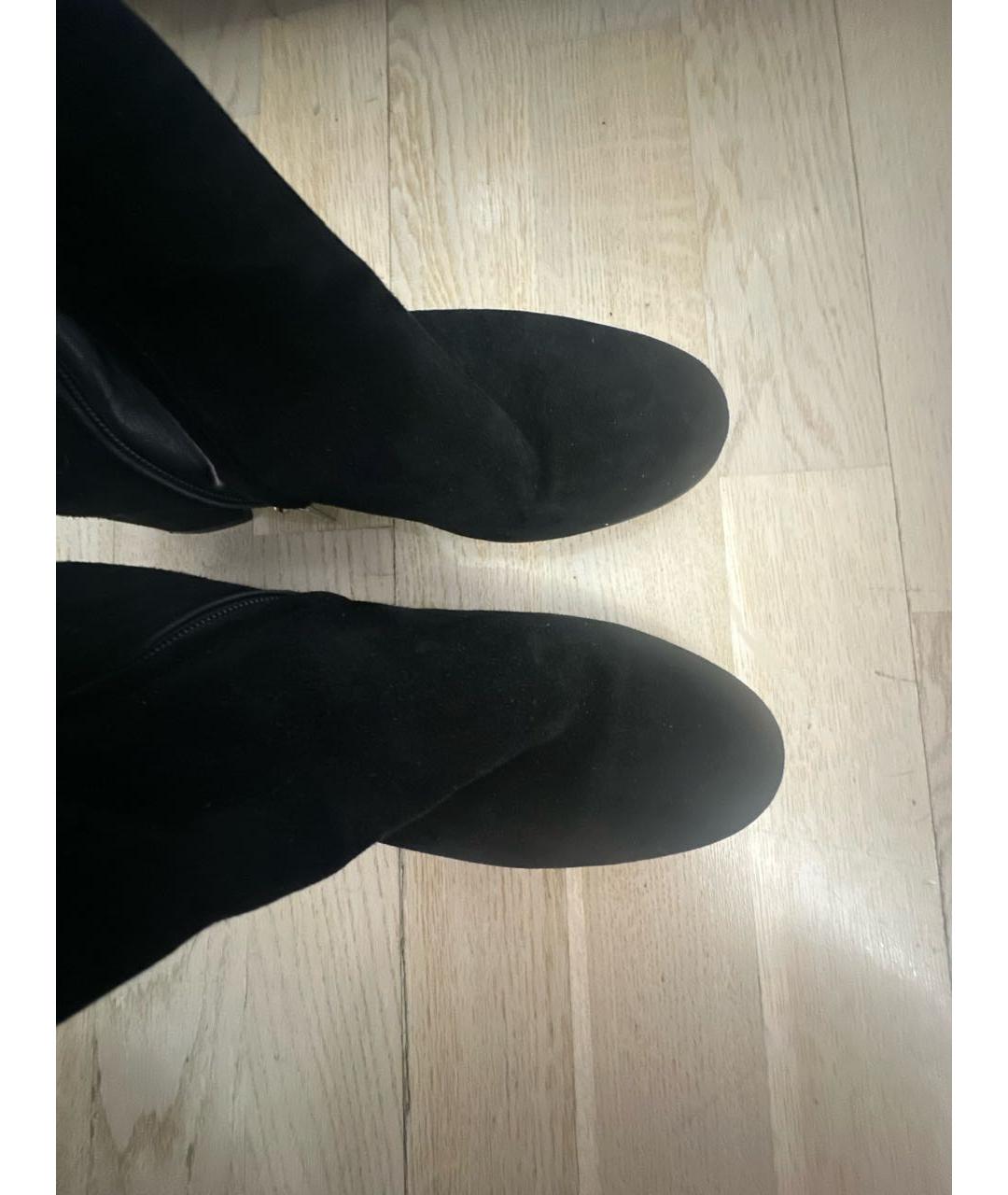 GIANVITO ROSSI Черные замшевые ботфорты, фото 3