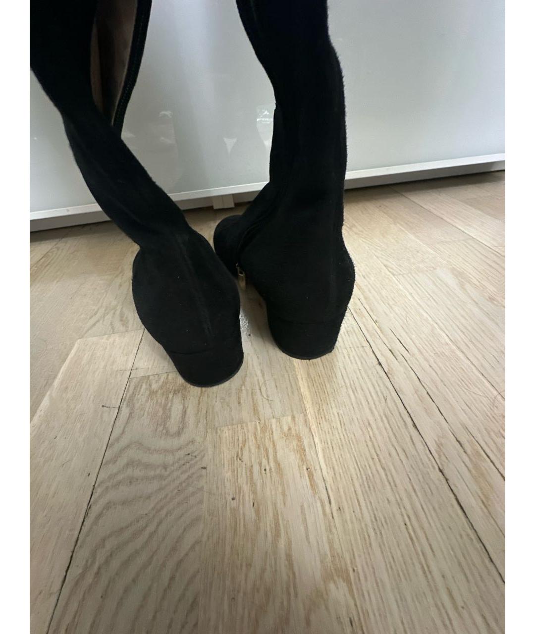 GIANVITO ROSSI Черные замшевые ботфорты, фото 4