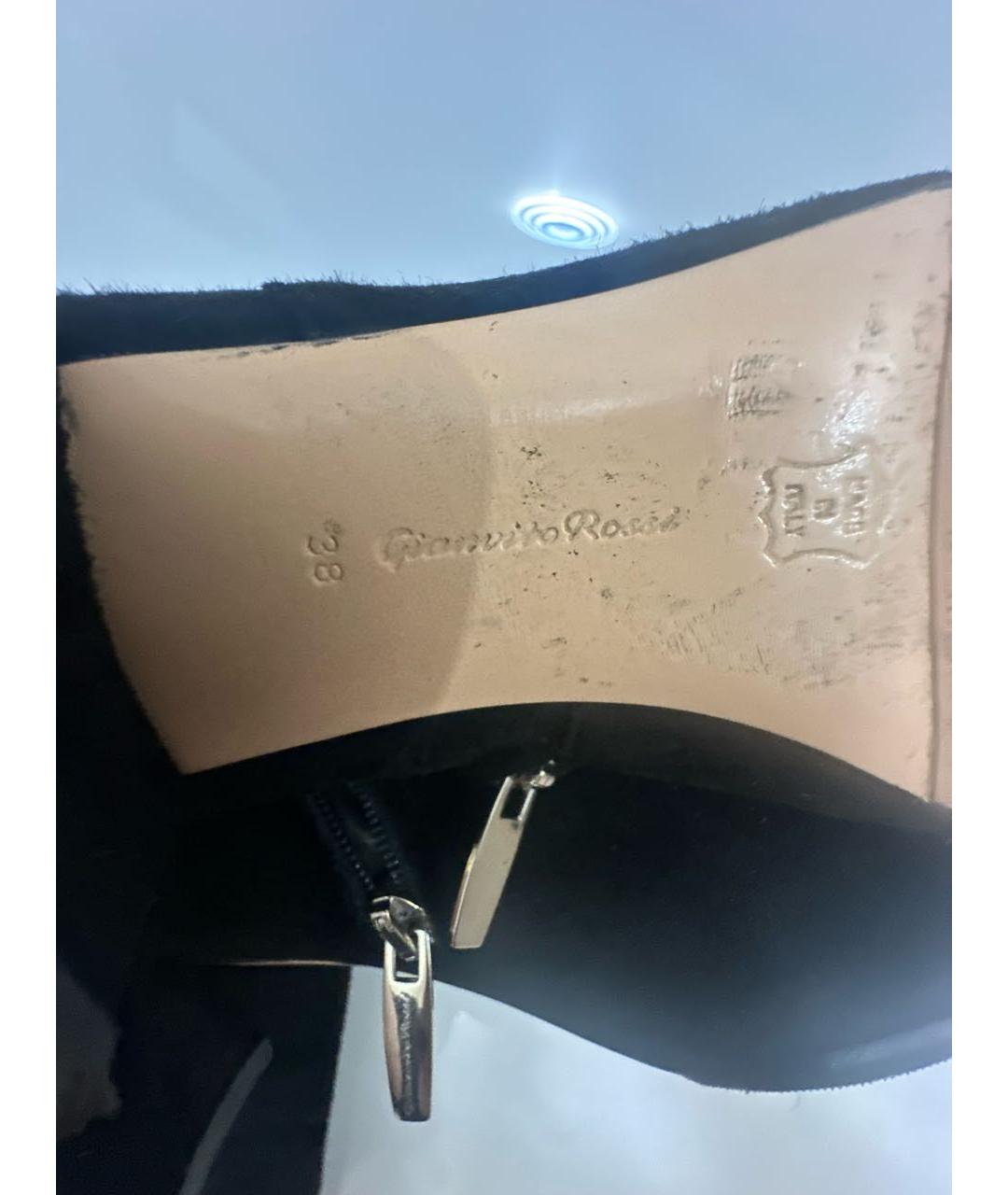 GIANVITO ROSSI Черные замшевые ботфорты, фото 5