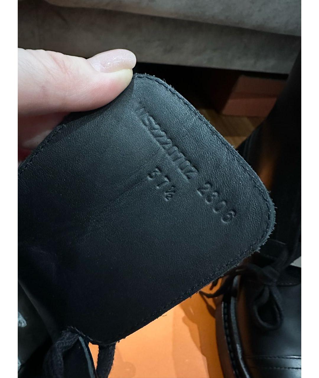 HERMES Черные кожаные ботинки, фото 8