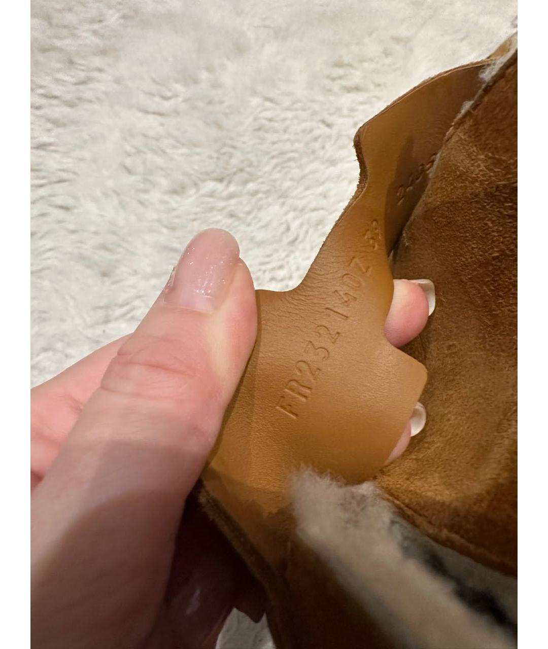 HERMES Коричневые мюли, фото 5