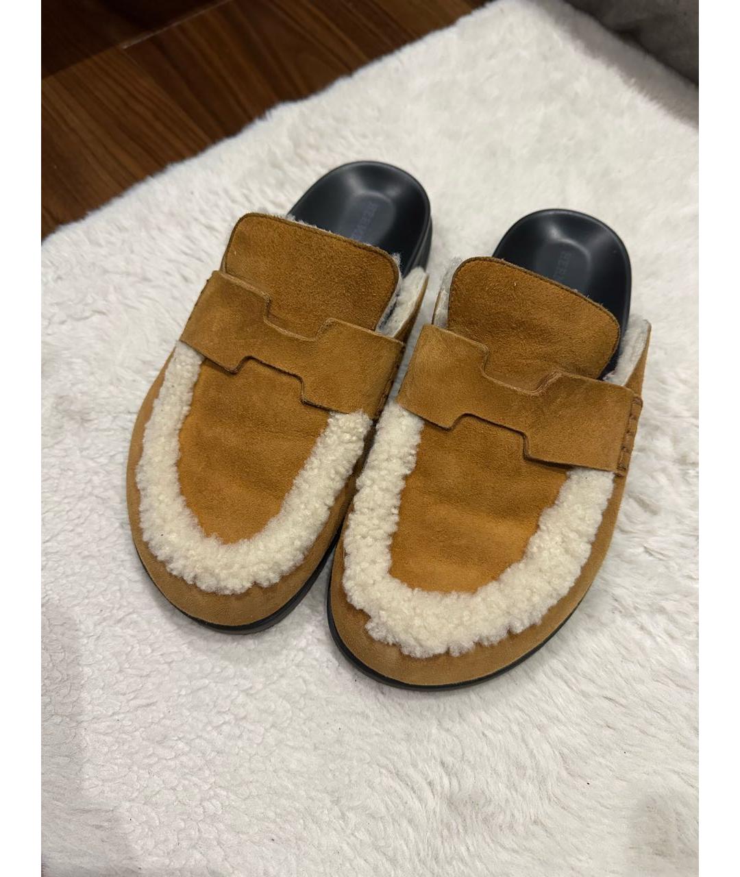 HERMES Коричневые мюли, фото 2