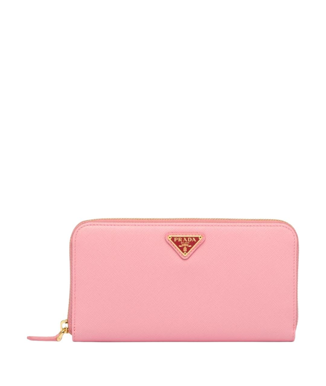 PRADA Розовый кожаный кошелек, фото 1