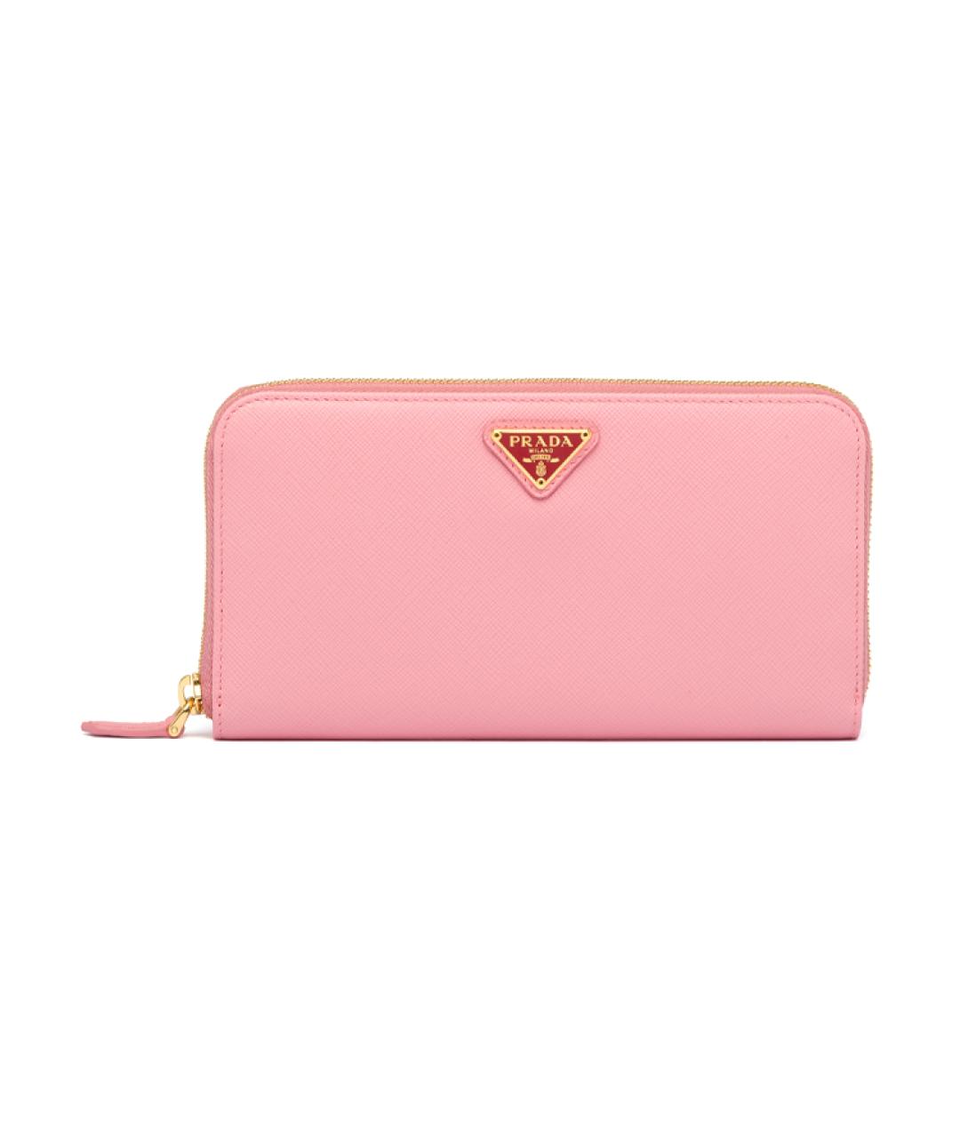 PRADA Розовый кожаный кошелек, фото 5