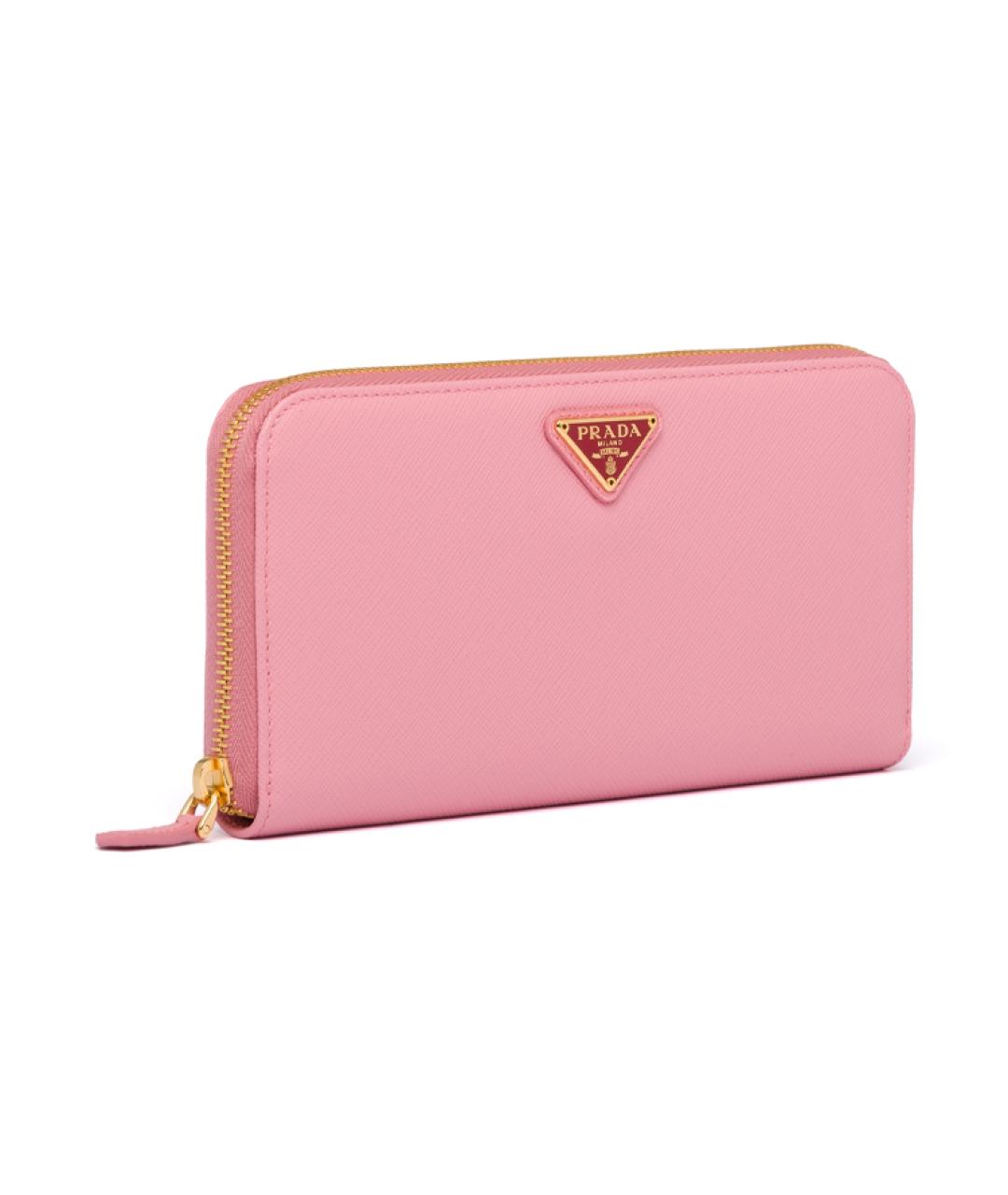 PRADA Розовый кожаный кошелек, фото 2