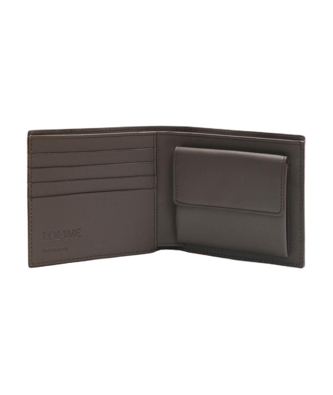 LOEWE Серый кожаный кошелек, фото 2