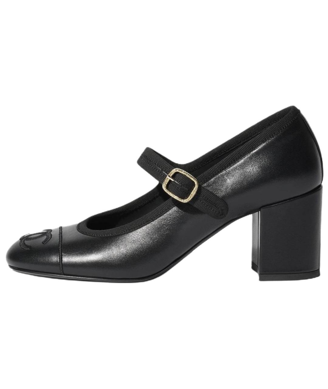 CHANEL Черные кожаные туфли, фото 2