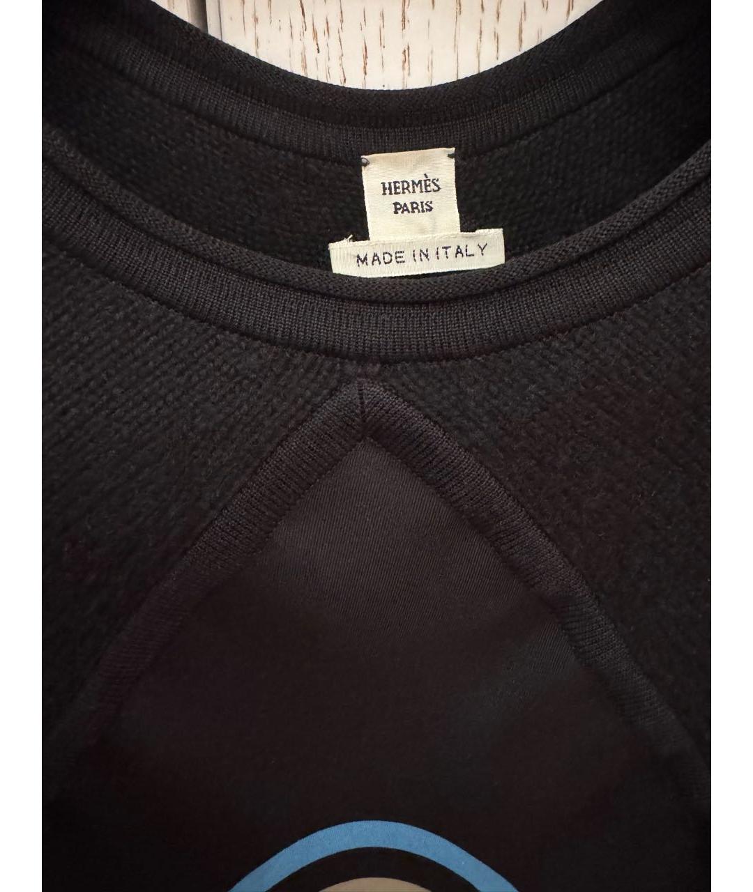 HERMES Черный кашемировый джемпер / свитер, фото 3