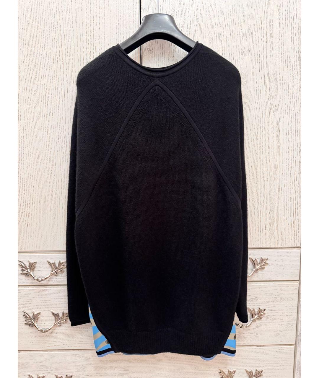 HERMES Черный кашемировый джемпер / свитер, фото 2