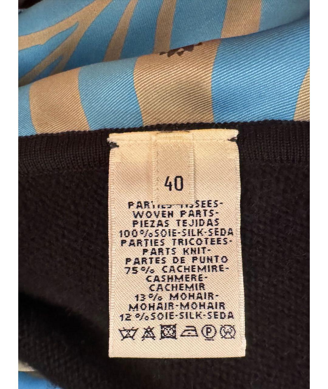 HERMES Черный кашемировый джемпер / свитер, фото 6