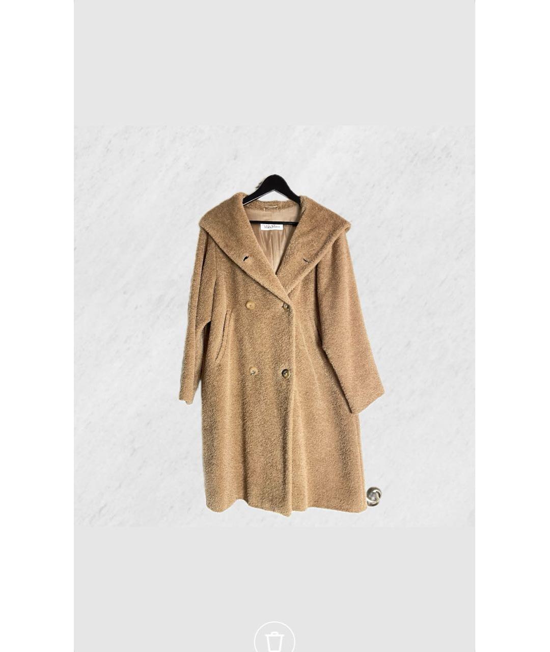 MAX MARA Бежевое шерстяное пальто, фото 8