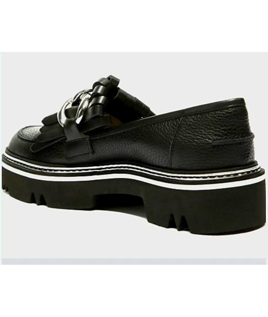POLLINI Черные кожаные лоферы, фото 3