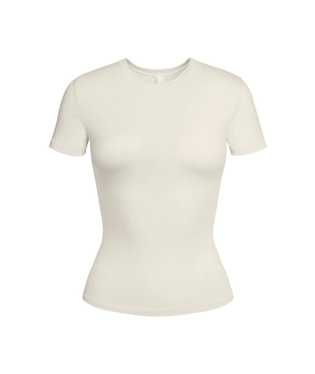 SKIMS Белая хлопковая футболка, фото 8