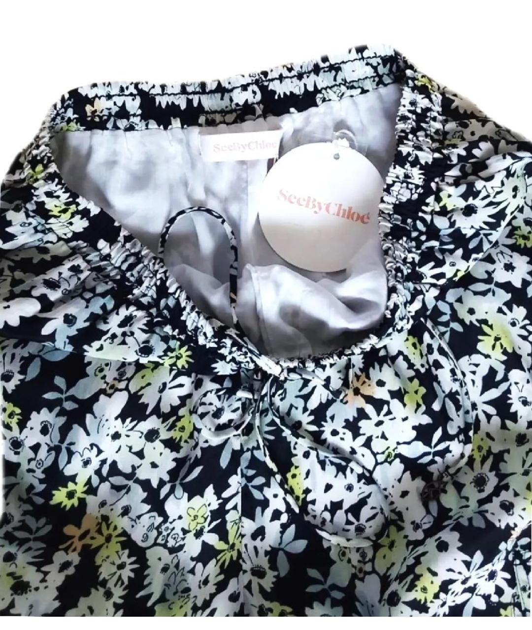 SEE BY CHLOE Мульти вискозные брюки широкие, фото 3