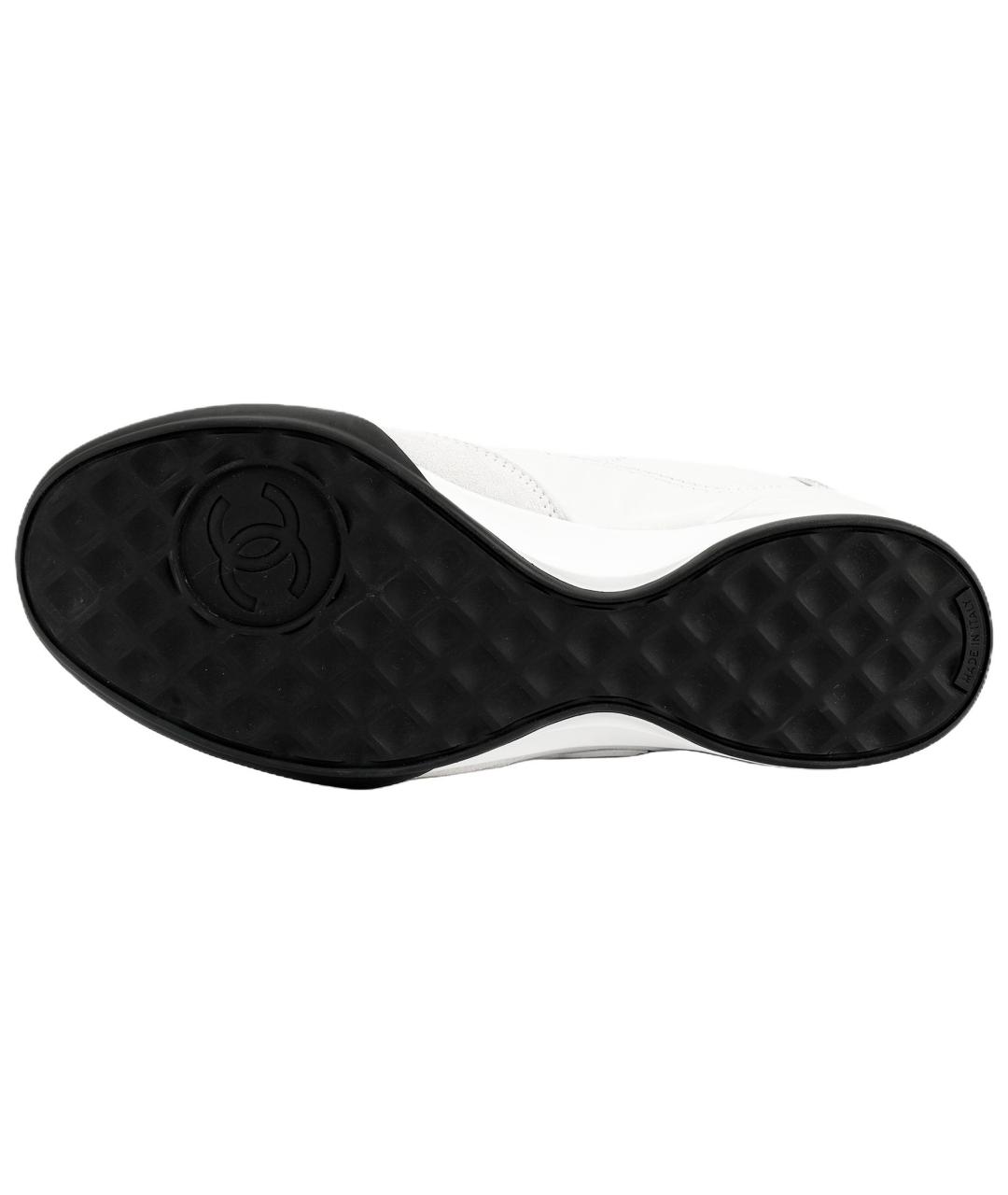 CHANEL Белые замшевые кроссовки, фото 5