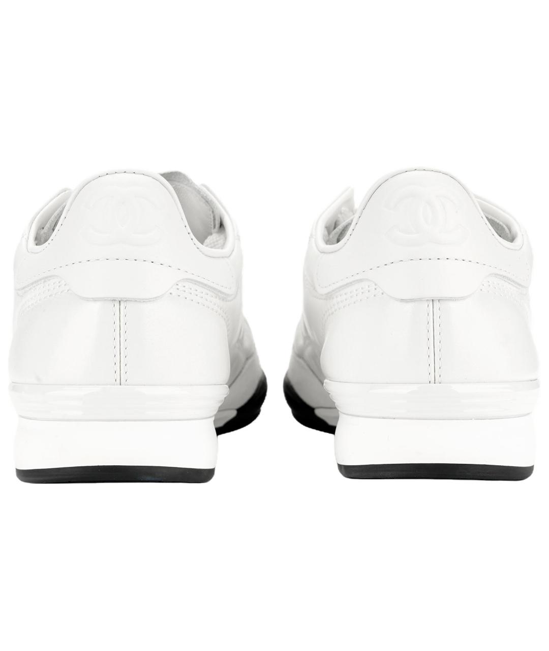 CHANEL Белые замшевые кроссовки, фото 4