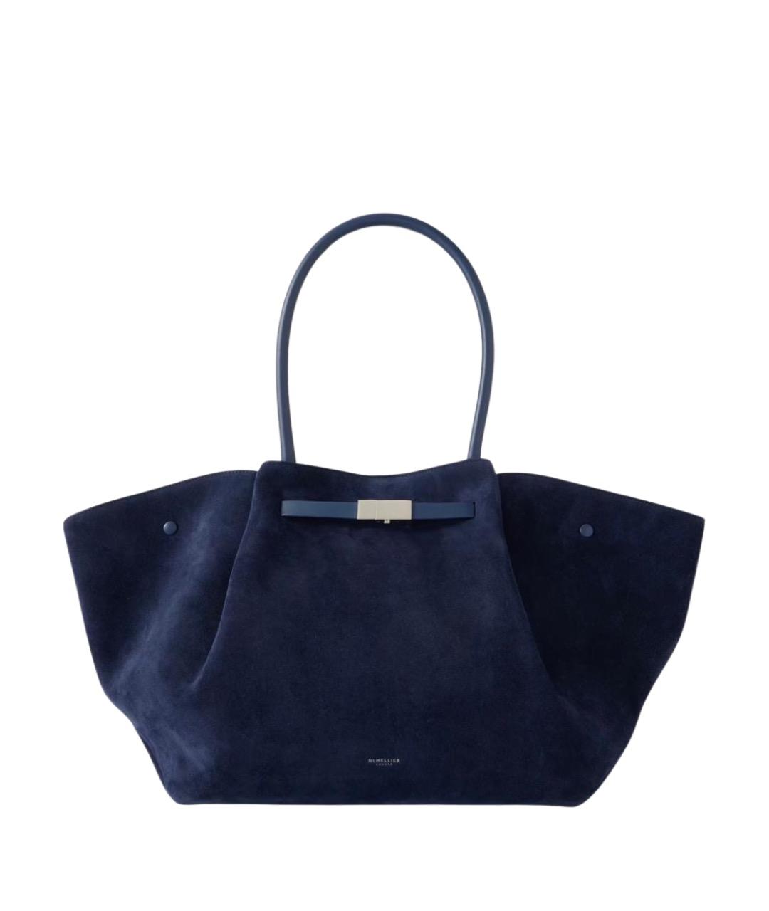 DEMELLIER Темно-синяя замшевая сумка тоут, фото 1