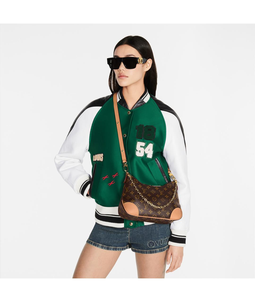 LOUIS VUITTON Коричневая кожаная сумка через плечо, фото 5