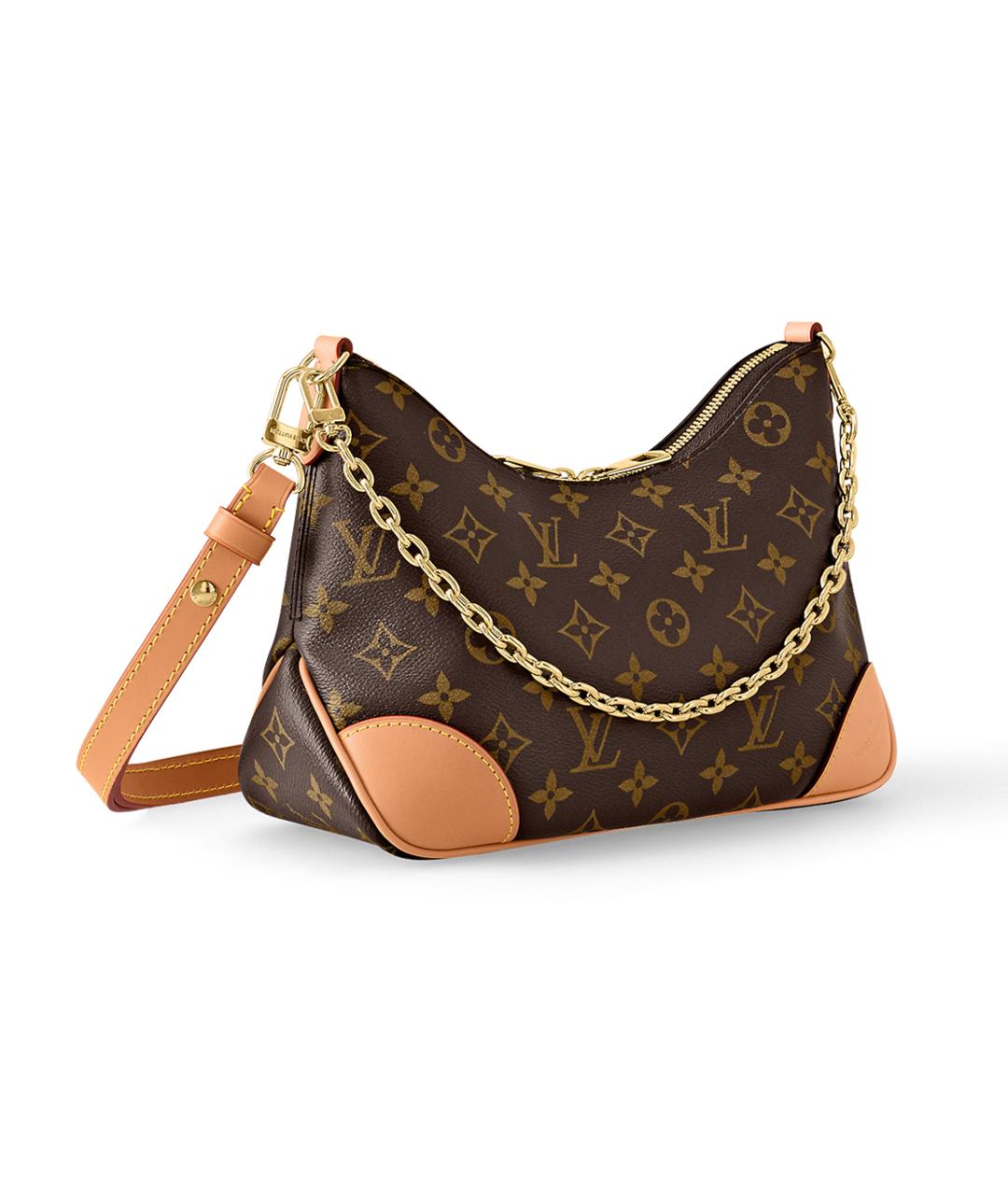 LOUIS VUITTON Коричневая кожаная сумка через плечо, фото 2