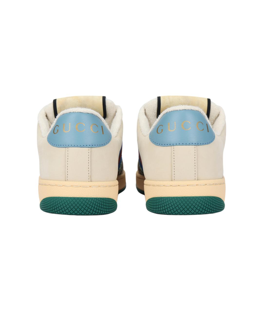 GUCCI Мульти кожаные кеды, фото 4